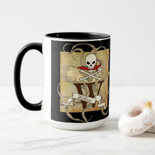 Jolly Roger Monogram Initial Mugg