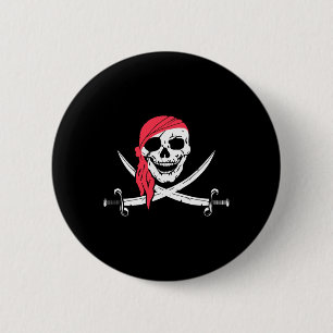 Jolly Roger och Calico Jack Halloween Costume Flag Knapp