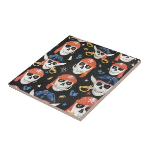 Jolly Roger Pirat Döskallars Kakelplatta