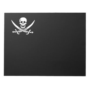 Jolly roger pirat flagga anteckningsblock