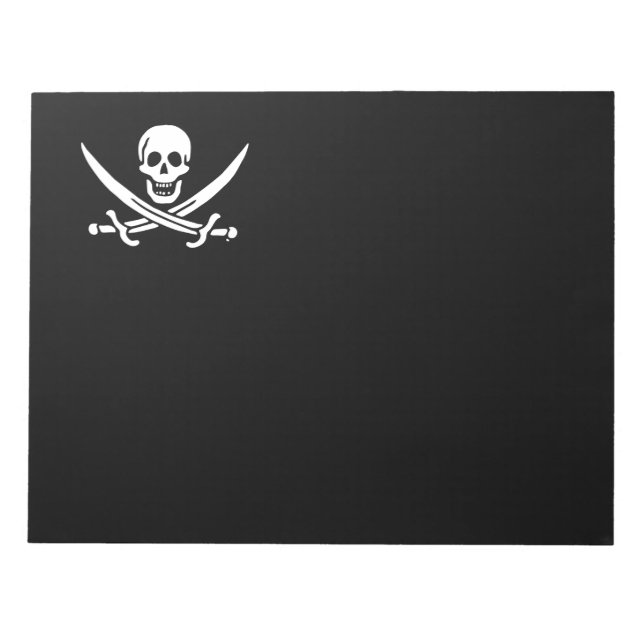Jolly roger pirat flagga anteckningsblock (Framsida)