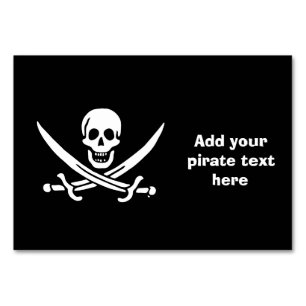 Jolly roger pirat flagga bordsnummer