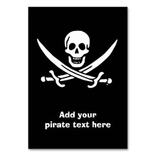 Jolly roger pirat flagga bordsnummer