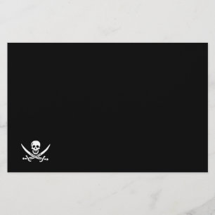 Jolly roger pirat flagga brevpapper