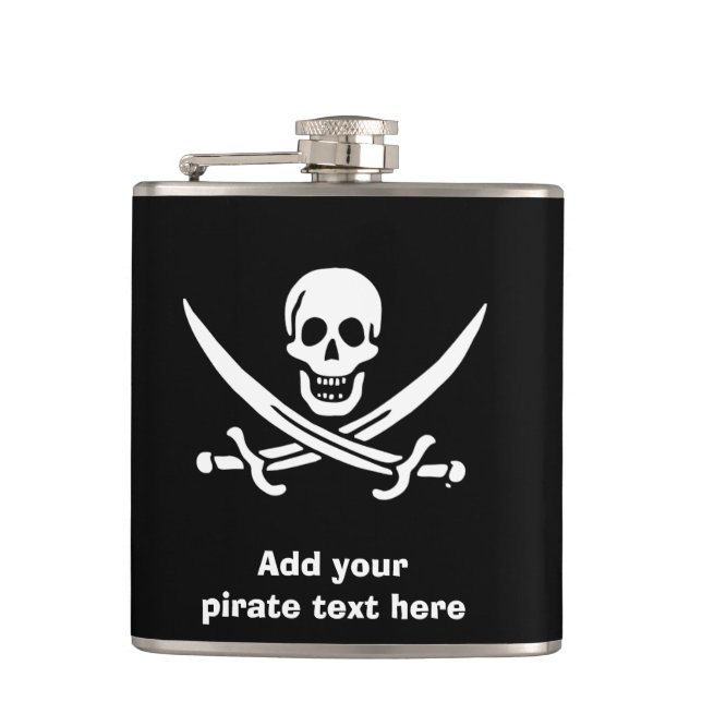 Jolly roger pirat flagga fickplunta (Framsidan)