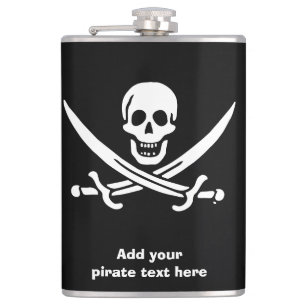 Jolly roger pirat flagga fickplunta