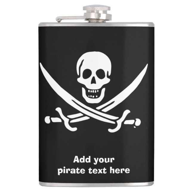Jolly roger pirat flagga fickplunta (Framsidan)