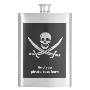 Jolly roger pirat flagga fickplunta
