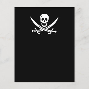 Jolly roger pirat flagga flygblad