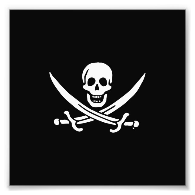 Jolly roger pirat flagga fototryck (Framsidan)