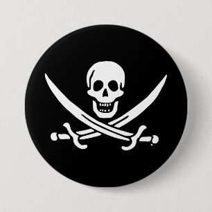 Jolly roger pirat flagga knapp