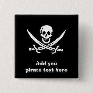 Jolly roger pirat flagga knapp