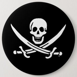 Jolly roger pirat flagga knapp