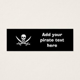 Jolly roger pirat flagga litet visitkort