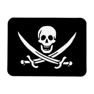 Jolly Roger Pirat Flagga Magnet