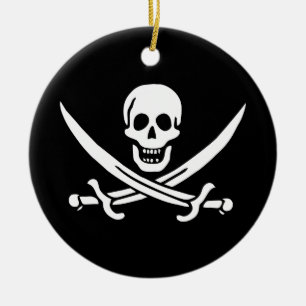 Jolly Roger Pirat Flagga Ornament