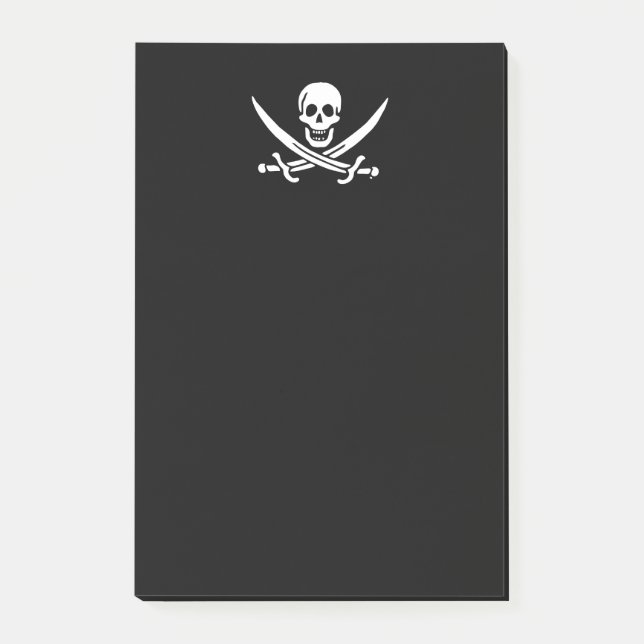 Jolly roger pirat flagga post-it block (Framsida)