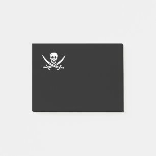 Jolly roger pirat flagga post-it block