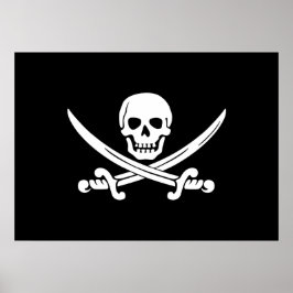 Jolly Roger Pirat Flagga Poster