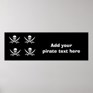 Jolly roger pirat flagga poster