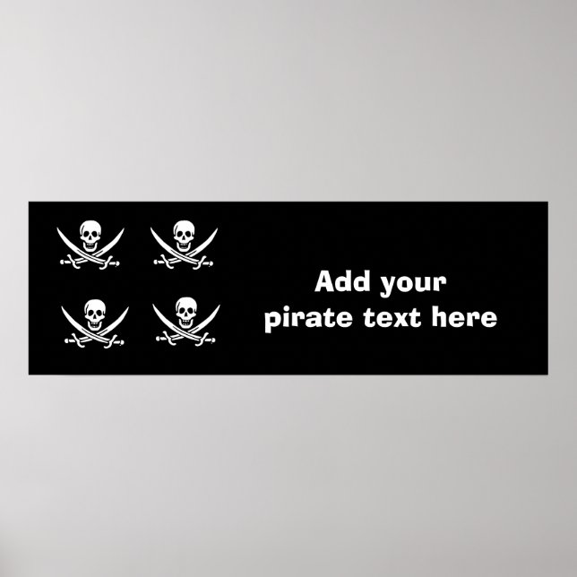 Jolly roger pirat flagga poster (Framsidan)