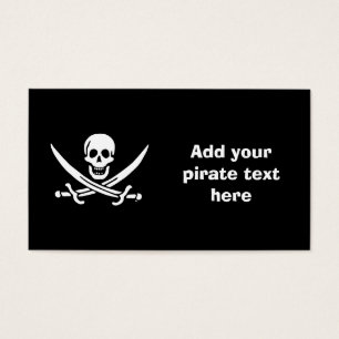 Jolly roger pirat flagga visitkort