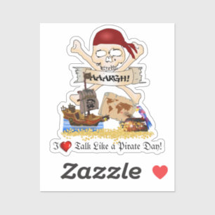 Jolly Roger, Pirat Frakt & Pirat Chest Klistermärken