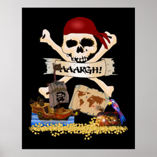 Jolly Roger, Pirat Frakt & Pirat Chest Poster