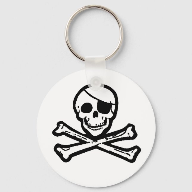 Jolly Roger Pirat Keychain Nyckelring (Framsida)