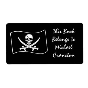 Jolly Roger Pirat Label Fraktsedel