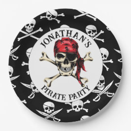 JOLLY ROGER PIRAT Papper Plate