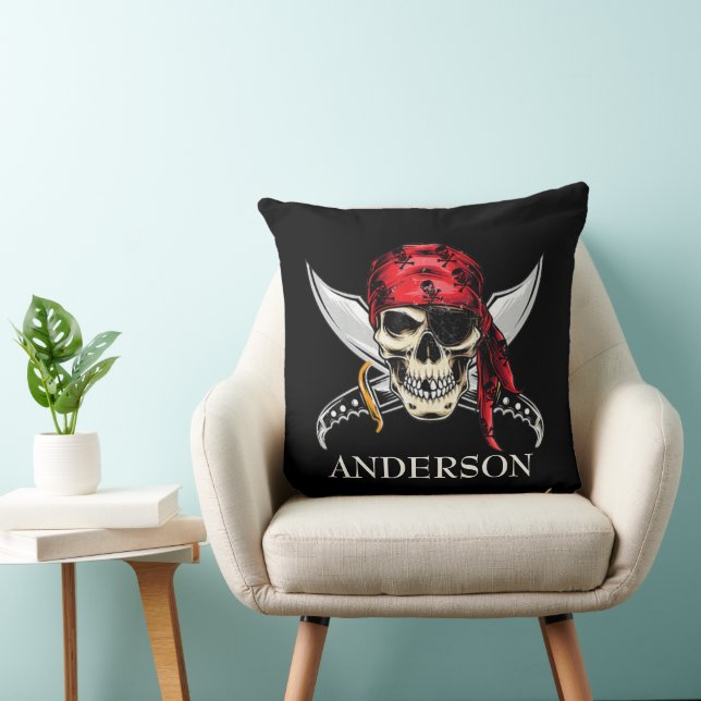 JOLLY ROGER pirat skallben Kudde (Stol)