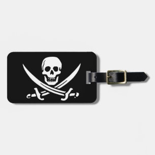 Jolly Roger Pirat Skull Bone Bagagebricka