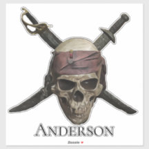 Jolly ROGER Pirat Skull-dekalett