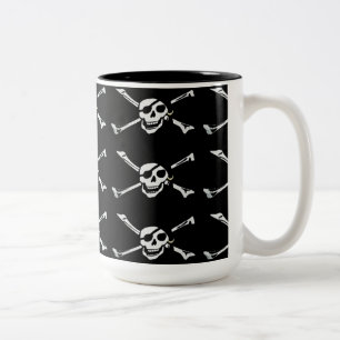 Jolly Roger Pirat Skull Mönster Mugg