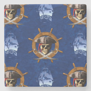 Jolly Roger Pirat Wheel Stenunderlägg