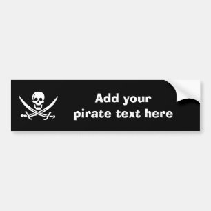 Jolly roger piratflagga bildekal