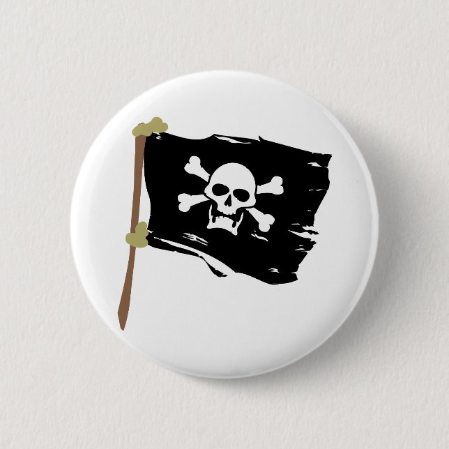 Jolly Roger piratflagga Knapp (Framsida)