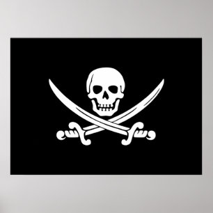Jolly Roger piratflagga Poster