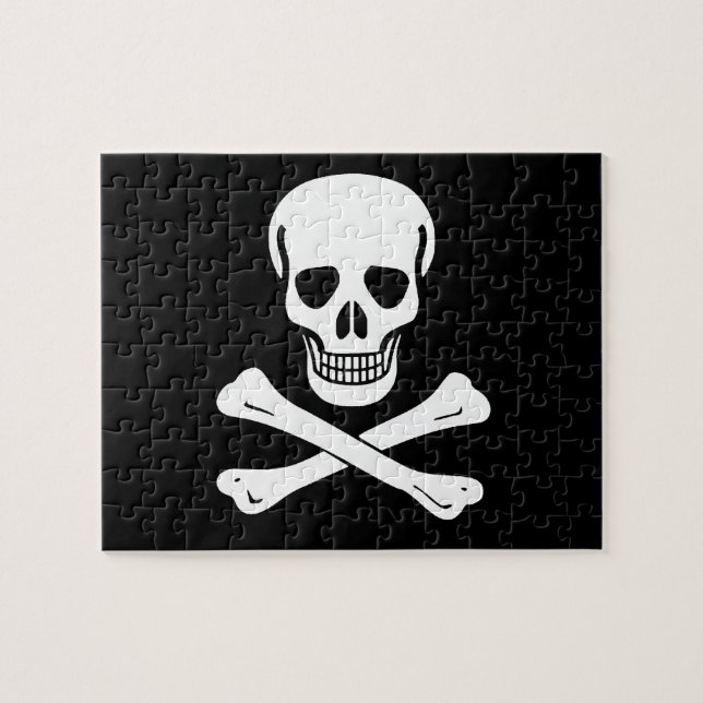 Jolly Roger piratflagga Pussel (Horisontell)