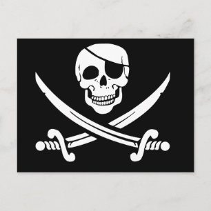Jolly Roger, piratflagga Vykort