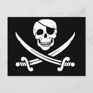 Jolly Roger, piratflagga Vykort