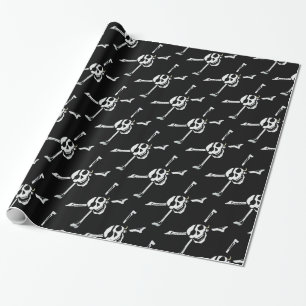 Jolly Roger piratskalle som slår in papper Presentpapper