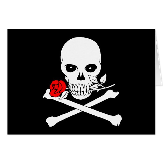 Jolly Roger (Ro)Greeting Card Hälsningskort (Framsidan Horizontal)