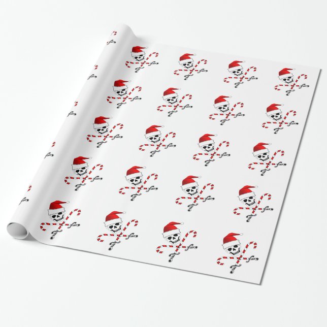 Jolly Roger Santa som slår in papper Presentpapper (Utrullad)