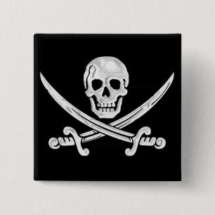 Jolly Roger Skull Knapp