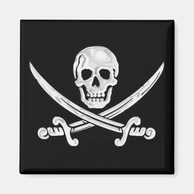 Jolly Roger Skull Magnet (Framsidan)