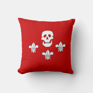 JOLLY ROGER SKULL OCH FLEUR DE LISE FLAGGA, KUDDE