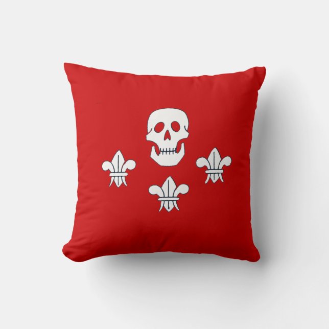 JOLLY ROGER SKULL OCH FLEUR DE LISE FLAGGA, KUDDE (Framsida)