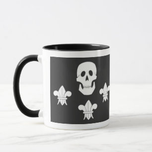 JOLLY ROGER SKULL OCH TRE LILIES FLAGGA MUGG